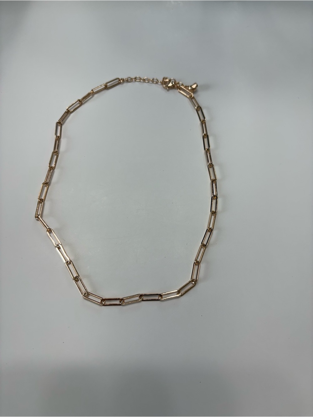 Gold Paperclip Chain Necklace - Women's Jewelry